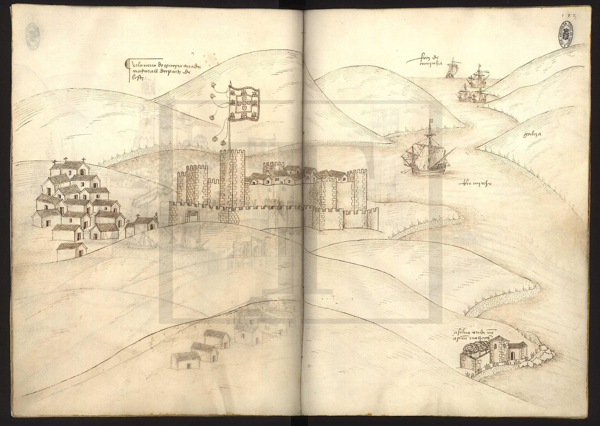 Mapa de localização: Castelo de Cerveira